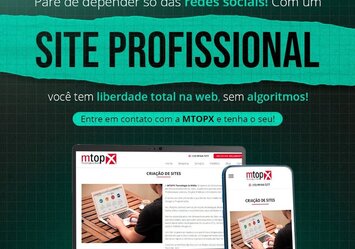 Não dependa só das Redes Socias! Com um Site Profissional com liberdade total na web sem algoritmos!