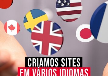 Criamos Sites em vários idiomas
