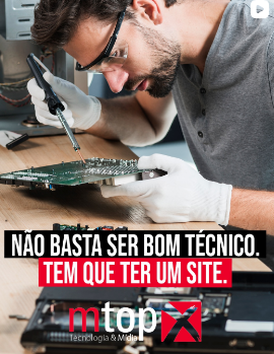 Não basta ser técnico. tem que ter um Site.